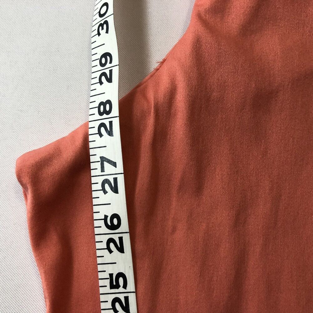 Michael Kors Chino Pants Women 10 Peach Stretch Cotton Trouser Pockets Logo - Picture 11 of 12